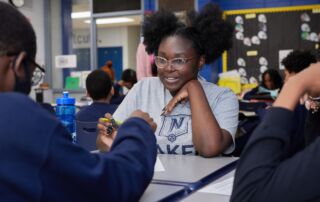 Baker College Prep student sitting in classroom